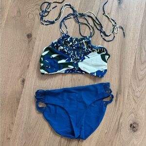 Blue and Green Halter Bikini Set women’s Mikoh s/m